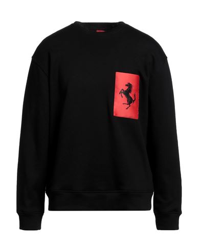 Shop Ferrari Man Sweatshirt Black Size L Cotton, Polyamide