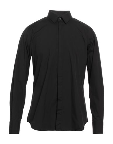 Alessandro Gherardi Man Shirt Black Size 15 ¾ Cotton, Polyamide, Elastane