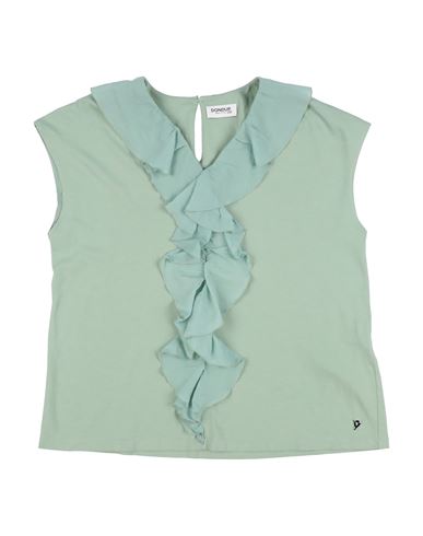 Dondup Toddler Girl T-shirt Sage Green Size 4 Cotton In Sage Green