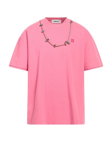 Shop Ambush Man T-shirt Pink Size M Cotton, Polyester