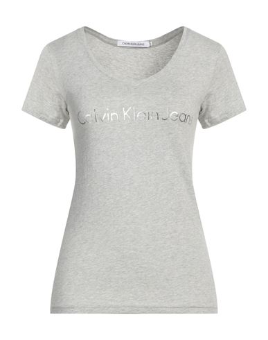 Calvin Klein Jeans Est.1978 Calvin Klein Jeans Woman T-shirt Light Grey Size M Cotton