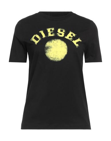 Diesel Woman T-shirt Black Size S Cotton