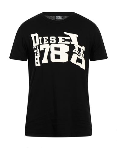 Diesel Man T-shirt Black Size M Cotton