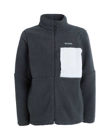 Shop Columbia Mountainside Heavyweight Fleece Man Sweatshirt Lead Size Xl Polyester In Grey