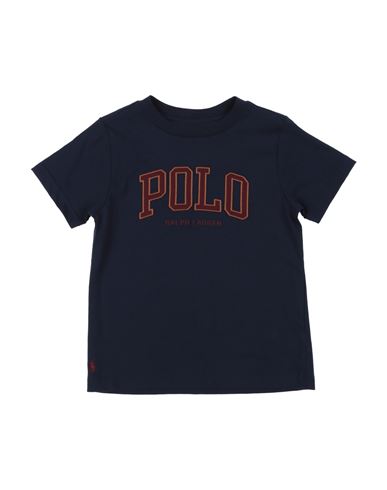Polo Ralph Lauren Babies'  Logo Cotton Jersey Tee Toddler Boy T-shirt Midnight Blue Size 5 Cotton