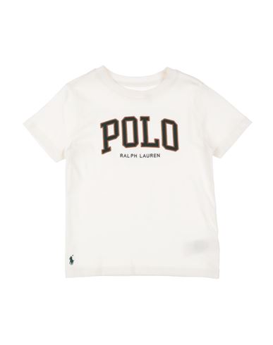 Polo Ralph Lauren Babies'  Logo Cotton Jersey Tee Toddler Boy T-shirt White Size 5 Cotton