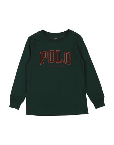 Polo Ralph Lauren Babies'  Toddler Boy T-shirt Dark Green Size 5 Cotton