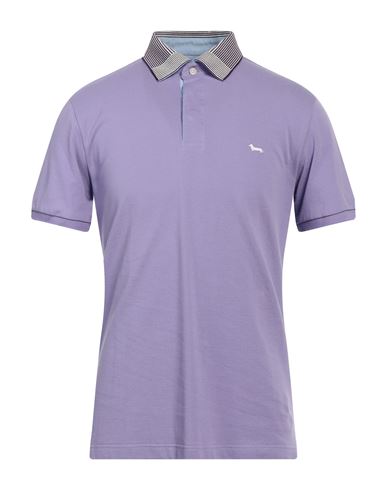 Harmont & Blaine Man Polo Shirt Lilac Size L Cotton In Purple