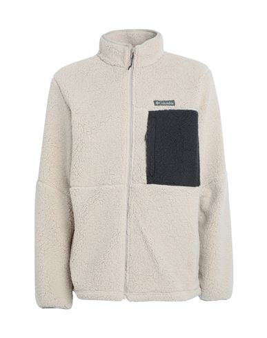 Shop Columbia Mountainside Heavyweight Fleece Man Sweatshirt Beige Size Xl Polyester