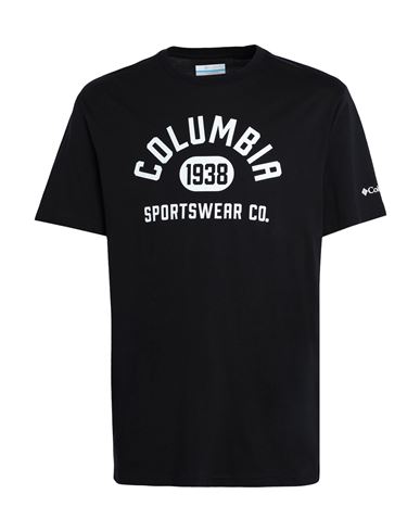 Columbia Csc Basic Logo Short Sleeve Man T-shirt Black Size L Organic Cotton