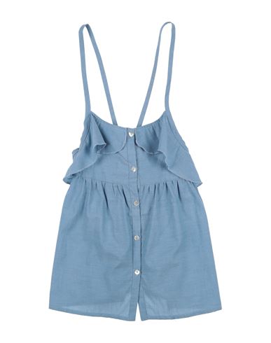 Tocoto Vintage Babies'  Toddler Girl Shirt Pastel Blue Size 6 Cotton