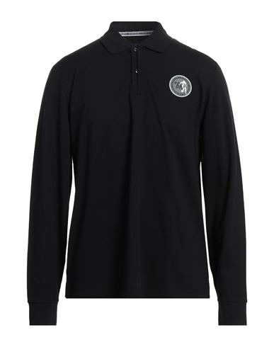 Shop Bikkembergs Man Polo Shirt Black Size L Cotton