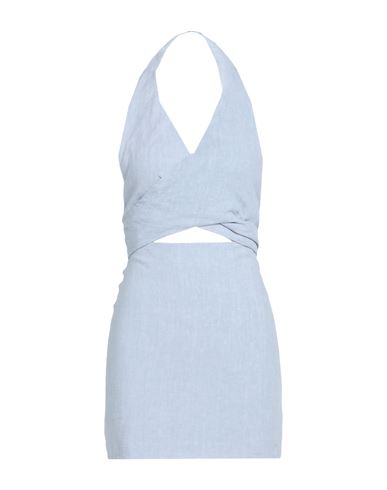 Shop Natalie Rolt Woman Mini Dress Pastel Blue Size 0 Linen