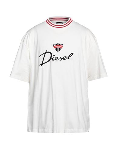 Diesel Man T-shirt White Size L Cotton