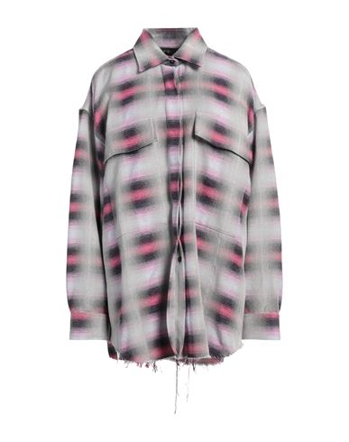Amiri Checked Long-sleeved Shirt In Pink