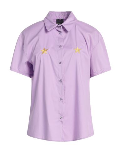 Marc Ellis Woman Shirt Purple Size 10 Cotton, Nylon, Elastane