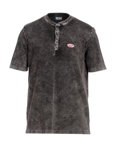 Diesel Man T-shirt Steel Grey Size 3xl Cotton, Elastane