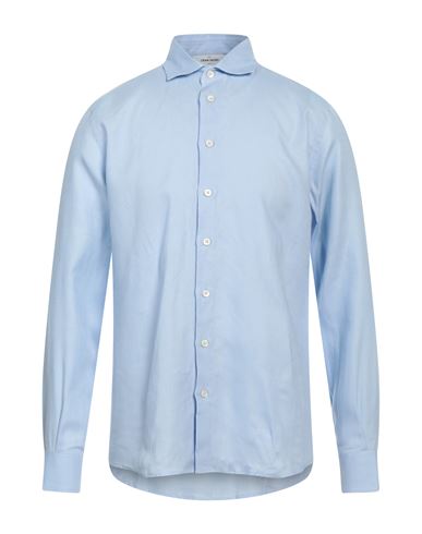 Gran Sasso Man Shirt Sky Blue Size 38 Linen