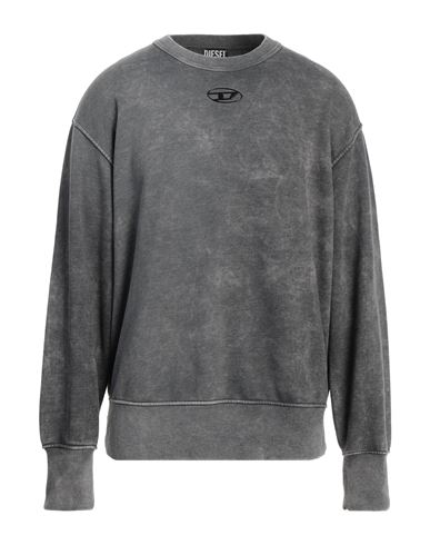 Diesel Man Sweatshirt Steel Grey Size 3xl Cotton, Polyester, Elastane