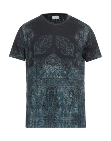 Etro Man T-shirt Midnight Blue Size Xxl Cotton