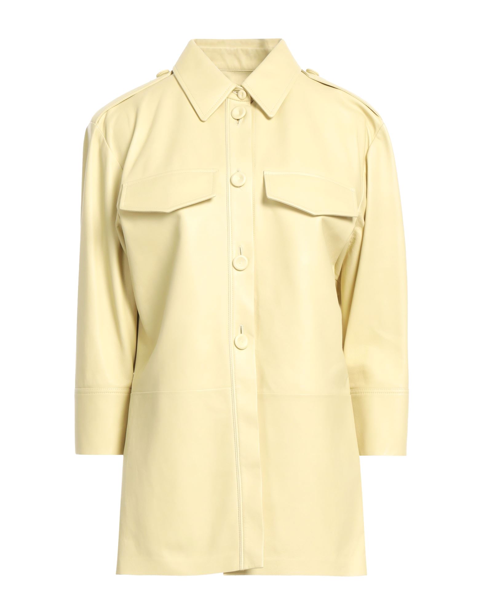 《セール開催中》JIL SANDER レディース シャツ イエロー 34 羊革（ラムスキン） 100%