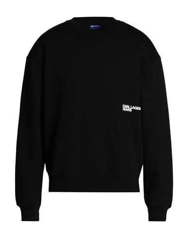 Karl Lagerfeld Jeans Klj Karl Sweat Man Sweatshirt Black Size L Organic Cotton, Polyester