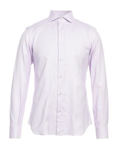 Sartorio Man Shirt Lilac Size 16 Cotton In Purple