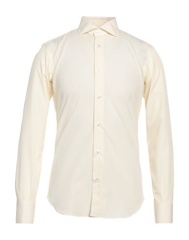 Sartorio Man Shirt Light Yellow Size 16 Cotton