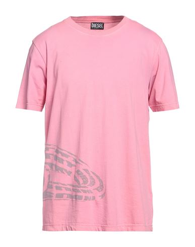 Diesel Man T-shirt Pink Size Xxl Cotton