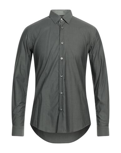 Pal Zileri Man Shirt Lead Size 17 Cotton In Grey