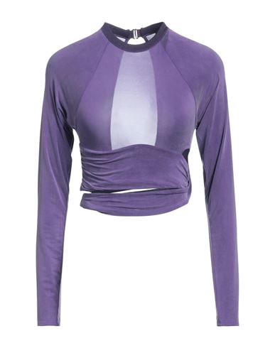 Jacquemus Woman T-shirt Purple Size Xxs Cupro, Elastane
