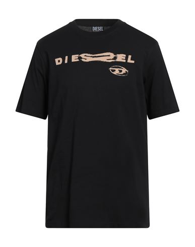 Diesel Man T-shirt Black Size L Cotton