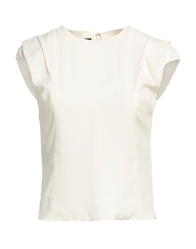 Rochas Woman Top Ivory Size 4 Acetate, Silk In White