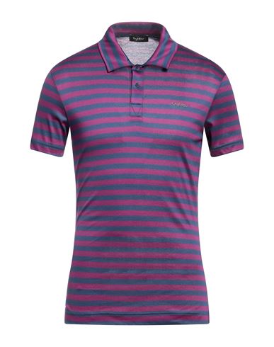 Shop Byblos Man Polo Shirt Mauve Size L Cotton In Purple