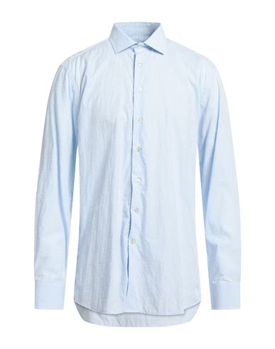 Shop Etro Man Shirt Sky Blue Size 17 ½ Cotton