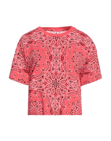 Moschino Woman T-shirt Coral Size Xl Cotton, Elastane In Red