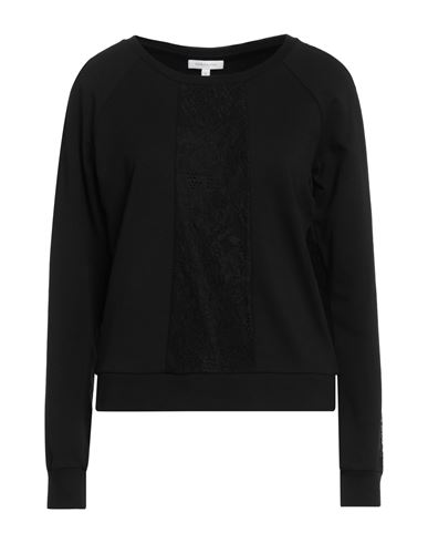 Patrizia Pepe Woman Sweatshirt Black Size 0 Cotton, Elastane