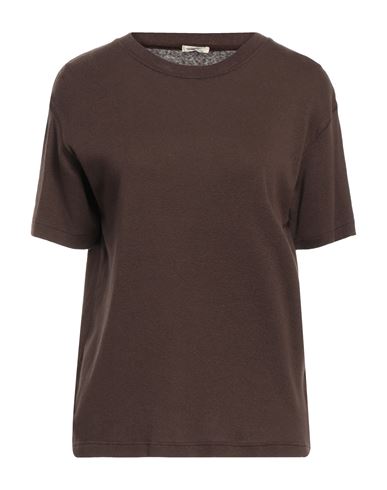 American Vintage Woman T-shirt Dark Brown Size Xs/s Cotton