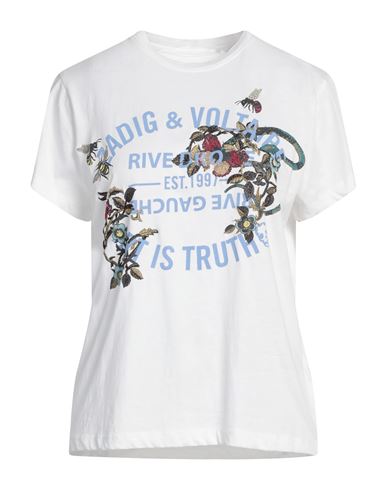 Zadig & Voltaire Woman T-shirt White Size L Cotton