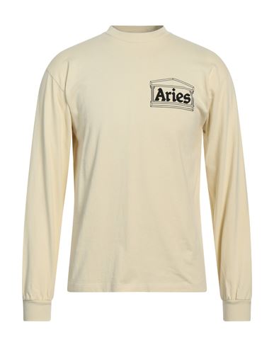 Shop Aries Man T-shirt Cream Size Xl Cotton In White