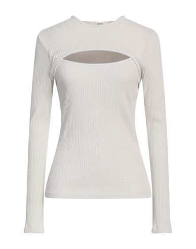 Agolde Woman Top Off White Size L Organic Cotton, Elastane In Off White