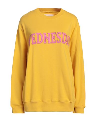 Shop Alberta Ferretti Woman Sweatshirt Yellow Size S Cotton