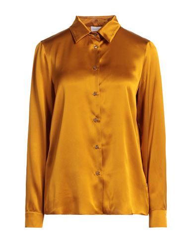 Diana Gallesi Woman Shirt Ocher Size 10 Silk In Yellow