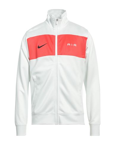 Nike Man Sweatshirt White Size Xl Polyester, Elastane