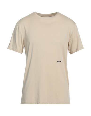 Circle Man T-shirt Beige Size Xl Tencel Lyocell, Elastane