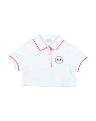 Shop Chiara Ferragni Toddler Girl Polo Shirt White Size 6 Cotton, Modal