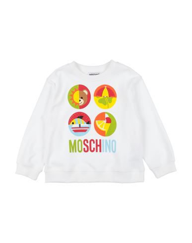 Shop Moschino Kid Toddler Boy Sweatshirt White Size 6 Cotton, Elastane