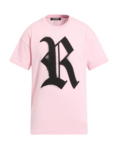 Raf Simons Man T-shirt Pink Size L Cotton In Pink