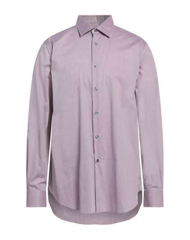 Pal Zileri Man Shirt Lilac Size 18 Cotton In Purple
