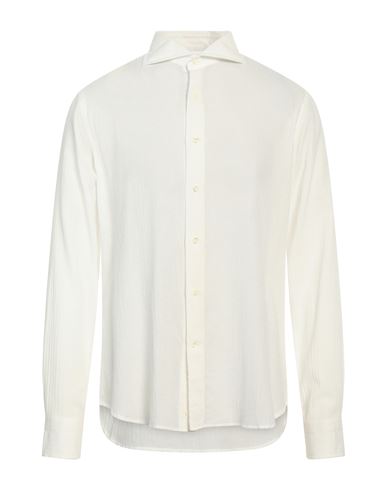 Gabriele Pasini Man Shirt Ivory Size 16 Cotton In White